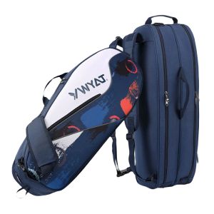 Tassen Ywyat Originele badminton tas voor 3 Rackets Men Women Sportsrugzakken Tenniszak Grote capaciteit Dikke badminton Racket Bag