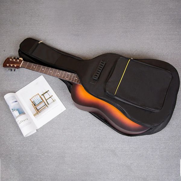 Sacs Zipper Tissu oxford Couvercle de sac de guitare en taille réelle transport des poches intérieures douces épaississ épaissis de protection rembourrée étanche renforcée