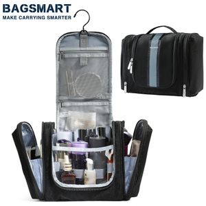 Bagsmart hangende make -uptas vrouwen mode transparante toilettas tas waterdichte cosmetische opslag bevatten case heren reisorganisator 240416