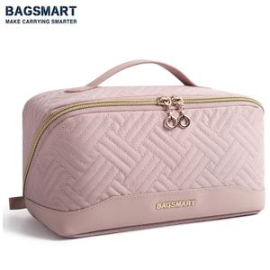 BAGSMART-neceser impermeable para mujer, bolsa colgante para cosméticos de viaje al aire libre, almacenamiento Extensible, organizador de maquillaje, Cases240102