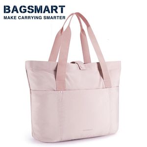 BAGSMART femmes sac fourre-tout 20L étanche pliant sac de voyage avec fermeture éclair sac à bandoulière sac à main pour voyage travail école 240228
