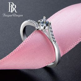 Bague Ringen plata esterlina 925 anillos de joyería para las mujeres Nueve corazones y una flor Simple Moda moderna Compromiso de boda Y200321