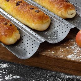 Baguette pan Franse brood bakken schimmel anti -aanbak 2/3/4 groove golven cake brood bakplaat broodrooster gereedschap