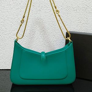 Baia Bolso de hombro Bolsos lisos Monedero Cadena Luna creciente Bolsos cruzados Cuero genuino Cartas de moda Cierre de cremallera Nuevos bolsos de axila