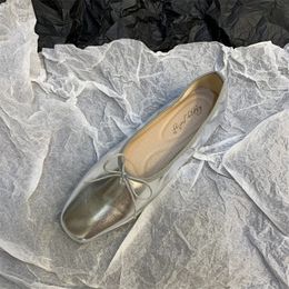 Bailamos printemps appartements ballerine chaussures femmes marque de mode bout carré plat chaussure de Ballet femme décontracté sans lacet mocassins zapato 240124