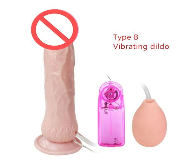 Baile 40185mm gran consolador eyaculador vibratorio ventosa chorros consoladores pene eyaculador juguetes sexuales para mujer 1285754