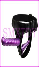 Baile Volwassen Spel Speeltjes voor Lesbische Korte Strapon Dildo Dubbele Dongs Strap Ons Harnas q17112431460973