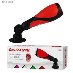 Baile Automatische Orale Speeltjes voor Man 30 Speed Kunstkut Cup Pijpbeurt Zuignappen Orale Zuigen Likken Vibrator Sex machine L230518