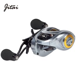 Carretes de lanzamiento de cebo Cuerpo de aluminio Jitai Reel 10 1 Acero inoxidable BBs 10KG Max Drag 195g 8.1 1 Agua dulce Agua salada Pesca 230613