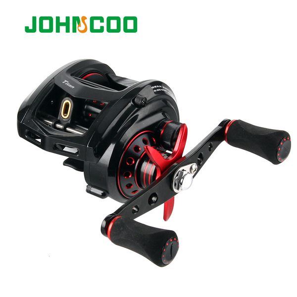 Baitcasting Reels Bait Casting Scroll Big Game 12kg Maximum Drag Pêche en eau salée Scroll Poids 111 BB 7.1 1 Corps en alliage d'aluminium Serrage Scroll 230617