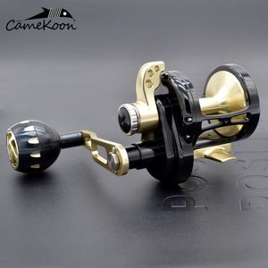 Baitcasting Reels CAMEKOON High Retrieve Jigging Reel 30KGs Drag Power LeftRight Handed Aluminium Frame Offshore Trolling Fishing Bobine 230625