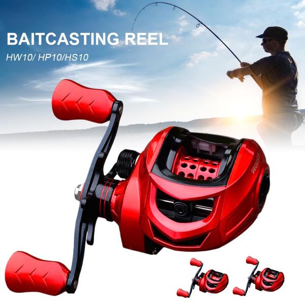 Carretes de pesca Baitcasting, relación de engranaje 7,2: 1, 3 1BB, 10KG, arrastre máximo, sistema de freno magnético de 10 niveles, carrete de aluminio para agua dulce