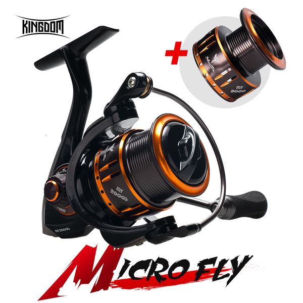 Baitcasting Reels Kingdom Micro Fly Spinning Reel Fishing 1000 2000 3000 800 Bobine Pour Ul Spinning Reel Moulinets Spinning D'eau Douce Et D'eau Salée 230505