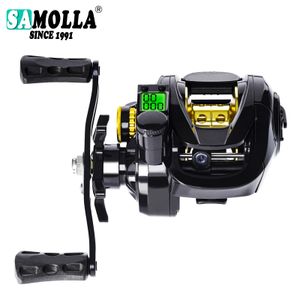 Baitcasting Reels LED -scherm Elektronisch visserijspoel Aas Hoge snelheid 7,2 1 10kg Drag Waterdichte zoutwaterkraan ARM Giettrommelwiel Giet 230517