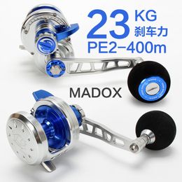 Baitcasting Molens Madox Slow Jigging Reel Pe2 400m Max Drag 25kg 11BB Hoge Snelheid G Ratio 5.3 1 420g Offshore Bootvissen Trolling 230619