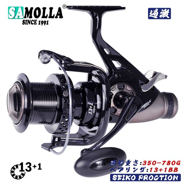 Baitcasting Reels Metal Carp Fishing Reel Double Déchargement Distant Wheel Saft Water Surf Peche Spinning Reels Carretilha De Pesca 23kg Drag 230619