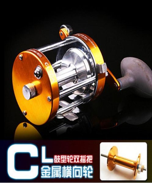Reels à appât Ming Yang Drum CL3090 Double roue de manivelle latérale en métal de pêche à la pêche à la pêche à la pêche 5397006