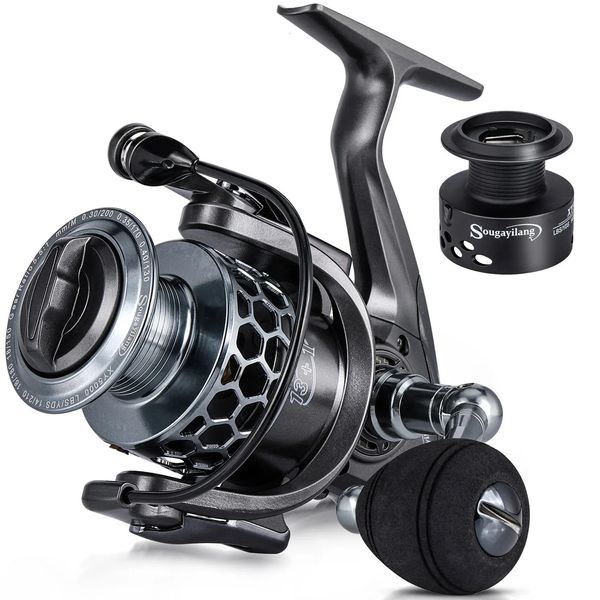 Moulinets Baitcasting Sougayilang 131BB moulinet de pêche à rotation haute vitesse rapport de vitesse bobine en aluminium léger moulinet Ultra lisse avec bobine gratuite 231101