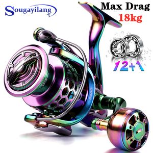 Baitcasting Reels Sougayilang 2000-7000 Series Multicolore Spinning Fishing Reel 121 BB 5.5 1 Ultra Smooth Metal Body Carp Reel Fishing Tackle 230619