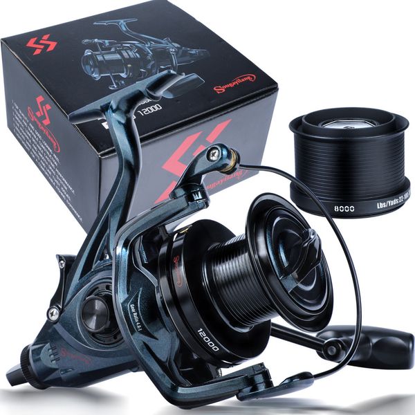 Moulinets Baitcasting Sougayilang 900012000 Bobine entièrement en métal Jigging Trolling Long S Casting et surf en eau salée Big Sea Spinning Fishing Reel 230613