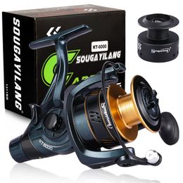 Baitcasting Reels Sougayilang Carp Fishing Reel Rotating Strong Double Drag 1020kg Molinete Carretilha De Pesca Olta Makaralar Sea Fishing Reel 230407