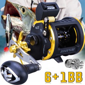 Baitcasting Reels Sougayilang Fishing Reel 3000 4000 Trolling Drum Bait Casting Ree Max Drag 20kg pour Saltwater Tackle 230619