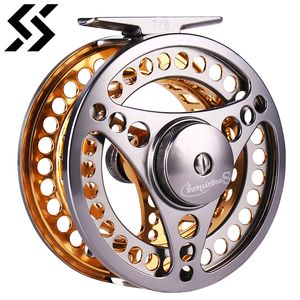 Baitcasting Reels Sougayilang Fly Fishing Reel Large Arbor 21 BB met CNC-gefreesd aluminium body en spoel Fly Reels Pesca 230619