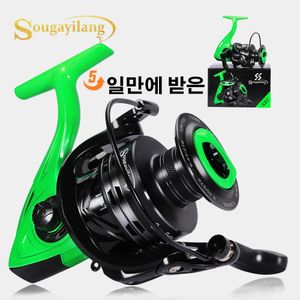 Roubles à appât Sougayilang GT1000-6000 Série Spinning Reels 8 kg Max Drag Pisxing Boble 5.2 1 Ratio de vitesse Roule pour les outils de pêche à l'eau salée 231101