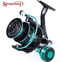 Baitcasting Reels Sougayilang Spinning Reel 2000-7000 121BB Drag10kg Metal Ball Grip Spool Fihsing Reel Saltwater Wheel pour la pêche à la carpe Pesca 230403