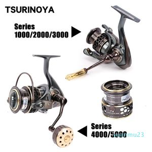 Carretes Baitcasting Tsurinoya 1000 2000 3000 4000 5000 carrete giratorio de doble carrete bobinas de fundición de carpa Ajing ultraligeras para pesca en el mar