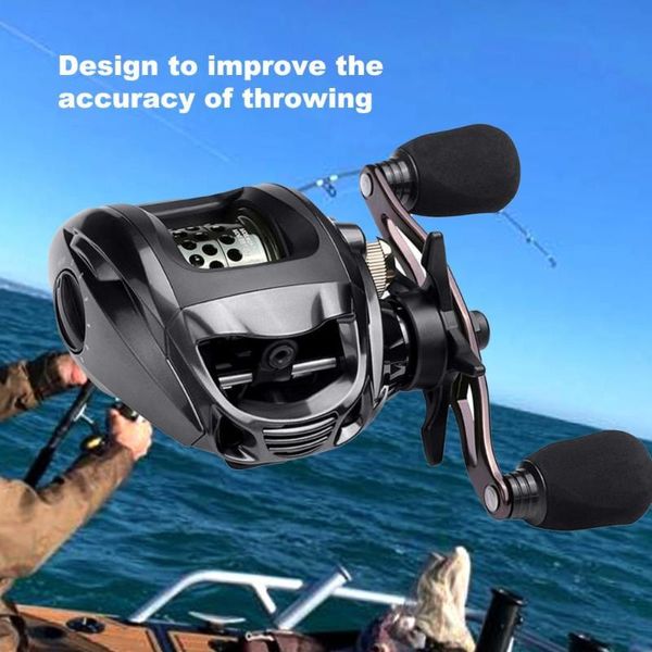 Baitcasting Moulinets WB1000 N48 Frein Magnétique Moulinet De Pêche En Métal Non Noué Bobine Peu Profonde Droite Gauche Gear Accessoires