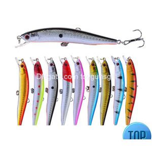 Appâts leurres 1 pcs / lot de pêche leurre 3d yeux flottants minnow aritificial laser wobblers 9,5 cm 8g appât tacle en plastique dur pesca dhhas