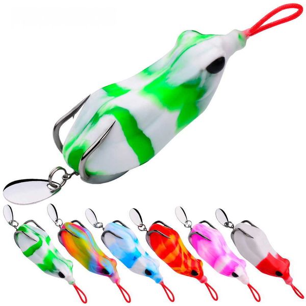 Appâts Leurres 1 morceau de grenouille douce 6.5cm-14.5g flottant soupe de poisson appât silicone follicule rotateur Topwater natation canne à pêche P230525