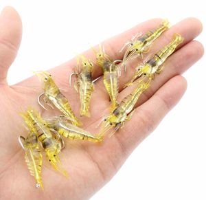 Appâts Leurres 10 PCS Isca Artificielle Doux Crevette Leurre Ver Pour La Pêche Appât 13g5cm Crochet Sharp Crankbait Silicone Brillé Crevette Pesca 230530