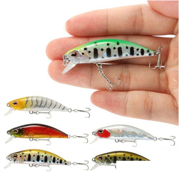 Baits señuelos 10pcs/lote 5G 5 cm Minnow Fishing Laser Láser duro Artificial 3D Ojos para toque Drop de entrega Deportes al aire libre DHLQK