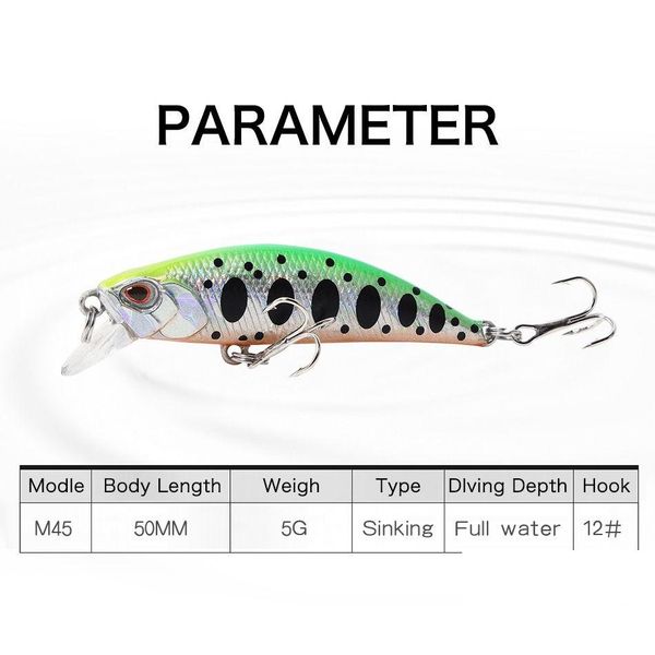 BAITS LURS 10pcs / lot Fishing Small Sinking Minnow 5.5cm 5G Jerkbait Duo Fishingwobbler Bass Crankbait Trout Lure Rozante Dro Dhhgs