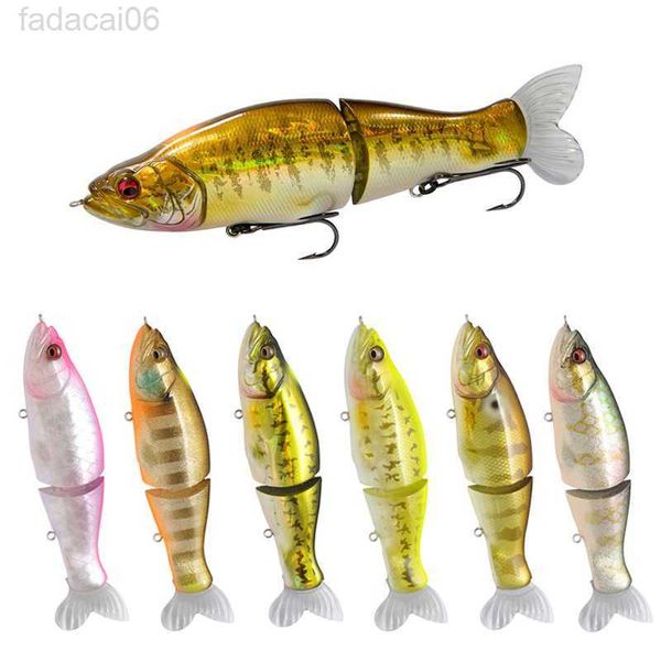 Cebos Señuelos 1 pieza Swimbait Señuelo de pesca grande Cebo duro artificial 135 mm 28 g Señuelo de pesca articulado para Predator Wobbler Minnow Pike HKD230710