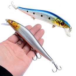 Appâts Leurres 1 pièces 13.5 cm 22g 3D Bionic Minnow leurre de pêche appât dur avec 3 hameçons de pêche matériel de pêche leurre 3D yeux 230905