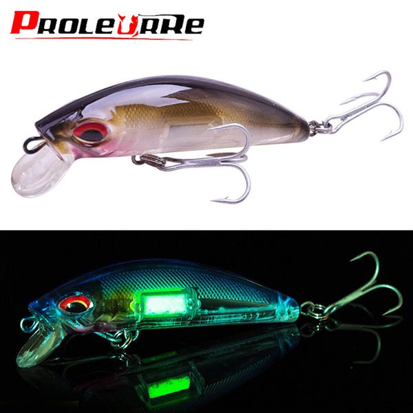 Cebos Señuelos 1 Uds. Ojos 3D luminosos Minnow Pesca 7cm 115g Jig hundimiento Wobblers cebo duro Artificial Crankbait Pesca nocturna 230630