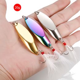 Cebos Señuelos 1 unids Metal Spinner Cuchara Trucha Pesca Señuelo Cebo duro Lentejuelas Paillette Artificial Spinnerbait Pescado Herramientas 25g42g 230911