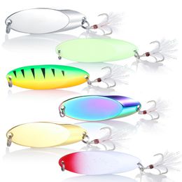 Baits lokt 1 stcs metalen spinner lepel forel vissen lokken hard aas pailletten paillette kunstmatige spinnerbait visgereedschap 25G42G 230530