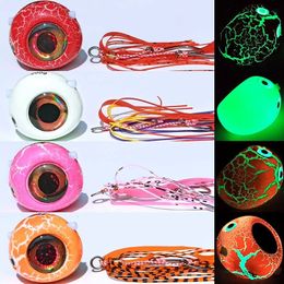 Appâts leurres 250g/150g/120g/100g/80g/60g/40g tenya Glow Lumious Kabura Pesca Slider Snapper/daurade tête de gabarit avec jupe jigging leurre 230715