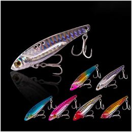 Baits Lures 3D Eyes Metal Vib Blade Lure 5/7.5/13/16/20G Sinking Vibration Artificial Vibe For Bass Pike Perch Fishing Drop Delive Dhbq0