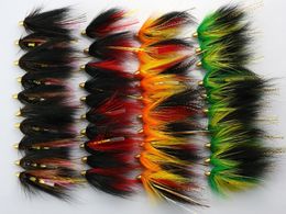 Aas Kunstaas 40 Stuks Buis Fly Flies Cone Heads GreenOrange Zalm En Zeeforel Vliegvissen Lokt 230728