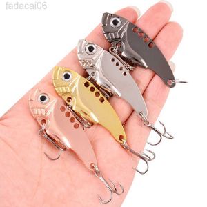 Appâts Leurres 4pcs Métal Leurres De Pêche Wobblers Cuillère À Paillettes Crankbaits Artificiel Easy Shiner VIB Appâts pour Pêche À La Mouche Truite Pesca HKD230710