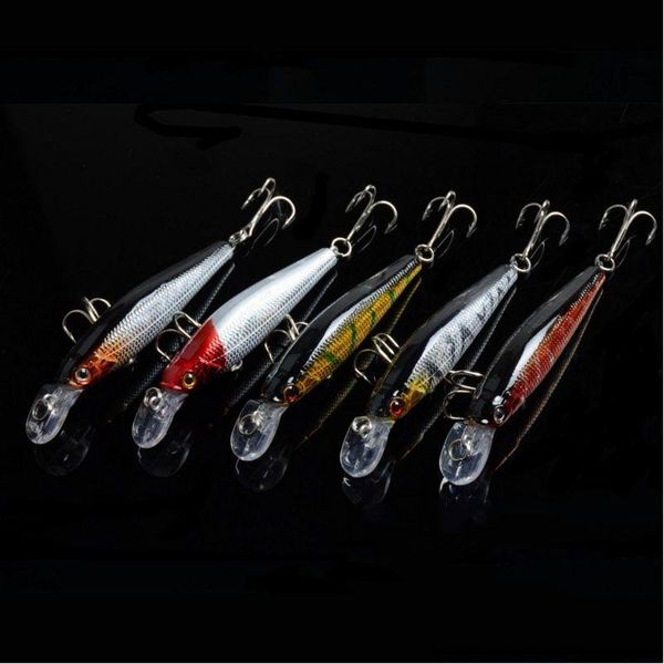 Appâts Leurres 5 lignes laser de couleur Minnow Pêche Basse Crankbait Crochets Tackle Crank Opp Sac Emballage 8.4G 8.5Cm / 3.35 Drop Livraison Dh7IC