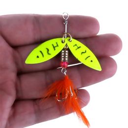 BAITS LURS 5G SPINNERBAIT Metal Fishing Bait Artificial Fishing Bait Tail à pêche à pêche à la pêche à la pêche à la cuillère Brighly Coloredq240517