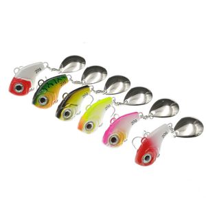 Appâts leurres 5 pièces rotatif métal VIB vibration appât Spinner cuillère pêche 5101520g gabarits truite hiver dur matériel Pesca 230307