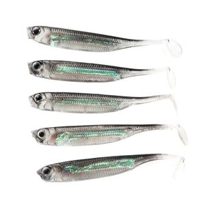 A -lokken lokt 5pcslot Visserij Soft Aas 7cm 75cm 17G 23G 27G T TAIL FISH Rainbow Color Single Swing Spinner 230530