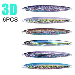 Baits Lures 6pcs Metal Spoon Jigs Carp Fishing Lure 40G 60G 80G 100G 120G 150G 200G Crankbait Jig Lepels Wobbler Aas Sea 230307